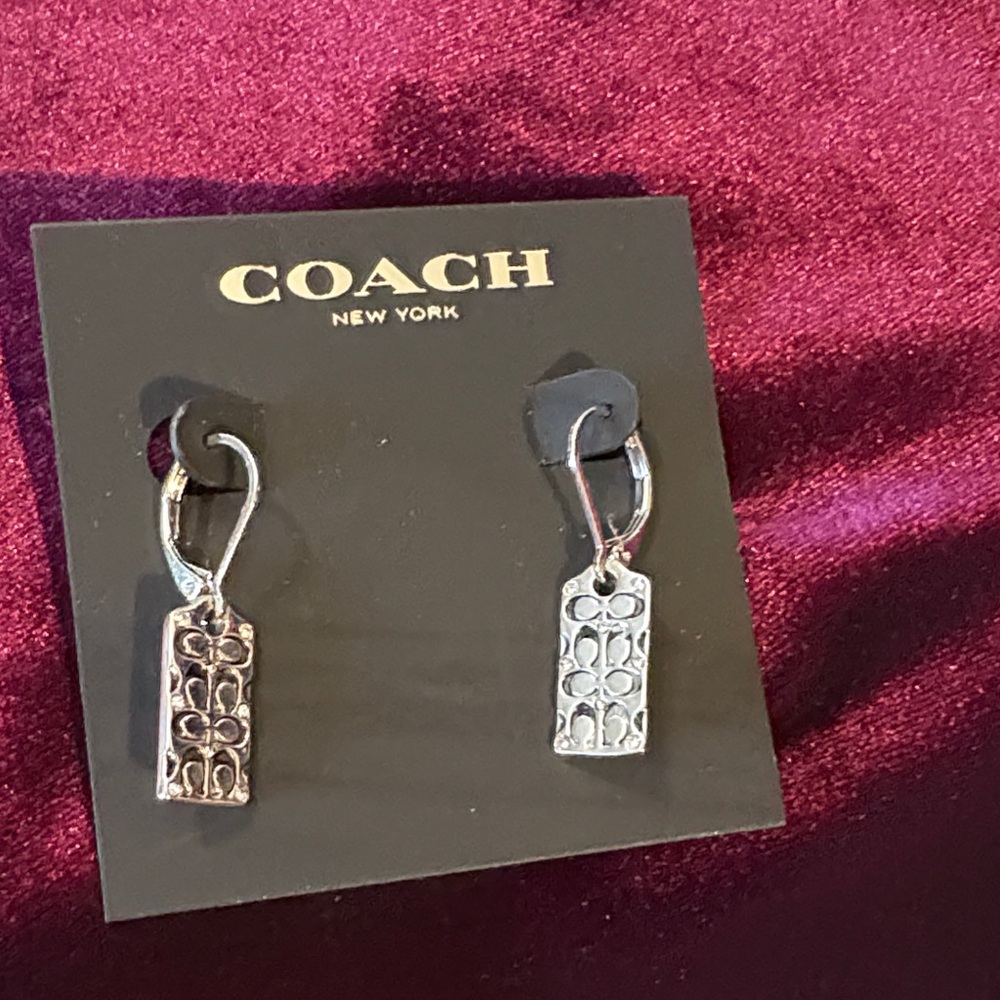 Coach Silver Dangle Earrings